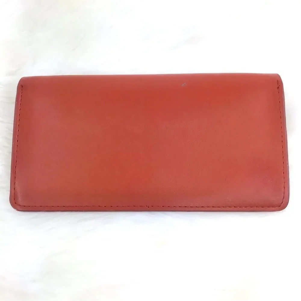 Missoni Brown Leather Glasses Case with Chevron Pattern and Glossy Finish